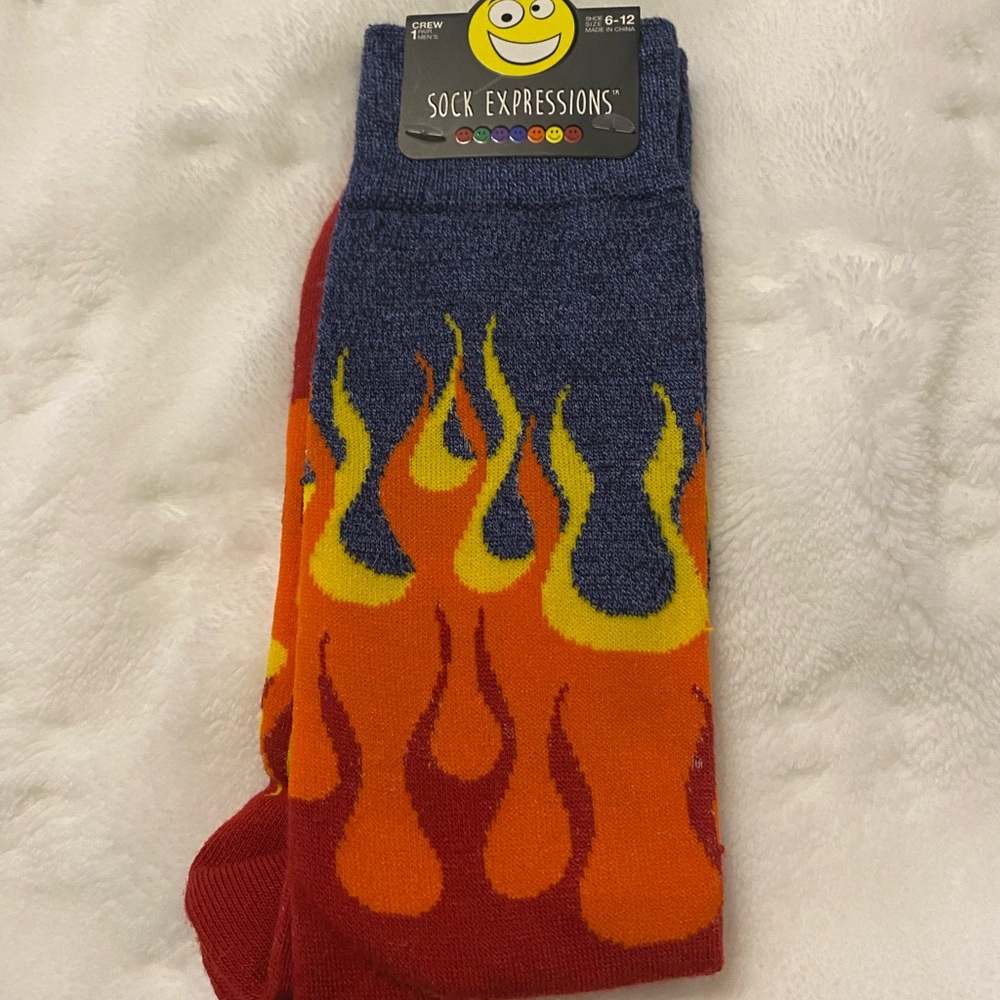 Socks with Flames design